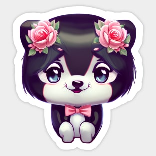 Cute kawaii panda bear Sticker